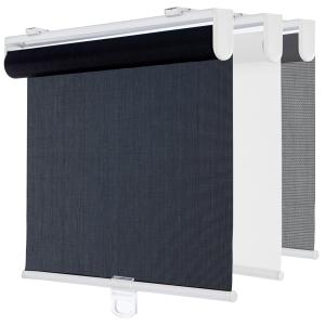 Cordless Light Filtering Roller Window Shades,20" W x 72" H,Black