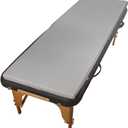 Grey 73x24x2 inch Memory Foam Massage Table Topper with Removable Cover-Elastic Bands Non-Slip-Lash Bed Cushion for Beauty and Massage
