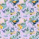 NuWallpaper x Printfresh Meowing Mermaids Lavender Peel and Stick Wallpaper, PFS6392