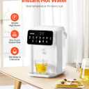 VEVOR Instant Hot Water Dispenser, Countertop Boiling Water Dispenser with Adjustable 7 Temperatures & 7 Water Volumes, 118oz Removable Water Tank, Quick Heating with Touchscreen & Child Lock for Home