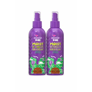 Aussie Kids Moist Detangler Spray, Sulfate & Paraben Free, Moisturizing & Tangle-Free Hair Care for Kids, Cruelty-Free, 8 Fl Oz Each, 2 Pack