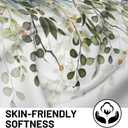 2 x Sage Green Eucalyptus Leaves Curtain Valance for Windows Watercolor Window Treatments 1 Panel Short Curtains for Kitchen Windows Bathroom Bedroom,42 x 12 Inch