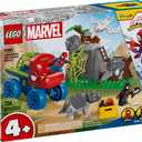 LEGO Marvel Spidey And His Amazing Friends Team Spidey Dino Crawler Rescue - Car and Adventure Preschool Building Toy for Kids, Boys and Girls, Ages 4+ - Gift Idea for Birthdays - 11199