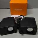 Speaker - 14W Stereo PC Speakers, USB Powered, Compact Size with 30 Tilt Design, Volume Dial Control, for Desktop, Laptop, Monitor, Gaming Consoles, Black