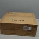 42 Inch White Ceiling Fans with Lights and Remote, LED Low Profile Flush Mount Ceiling Fan for Bedroom, Living Room, Patio, Quiet DC Motor, 5 Blades