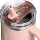STANLEY Quencher ProTour Flip Straw Tumbler with Leakproof Lid 40 oz | Built-In Straw and Handle | Cup Holder Compatible for Travel | Insulated Stainless Steel Cup | BPA-Free | Peach Whip Gloss