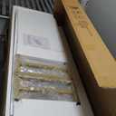 Luoxiao Black Buffet Sideboard Cabinet with 4 Fluted Doors, 47" Modern Credenza Accent Cabinet with Adjustable Shelves, Console Table & Solid Legs, Coffee Bar for Living Room, Hallway