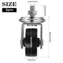Floor Jack Casters for 3 Ton Floor Jack, Cast Iron Caster Wheels, Floor Jack Replacement Parts Fit for ATD, Cornwell, Mac Tools, Matco, Mountain, Napa, Sunex & More, Pack of 2 (16mm Stem)