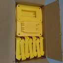 30pas Tool Holders and Battery Holder for Dewalt 20v Wall Mount Hanger Battery Drill Tool Storage Shelf for Milwaukee M18(Yellow)