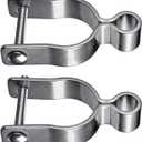 304 Stainless Steel Gate Hinges 2Pcs for 1-3/8" Chain Link Fence Post, Heavy Duty Female Hinges with 5/8" Pin, Nut/Bolt Included - Fit Barn, Farm, Cattle Gates