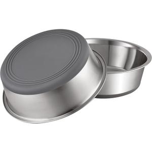 PEGYY11 Nonslip Stainless Steel Dog Bowls, 7.6 US Cup, 2 Count (7.6 Cup)
