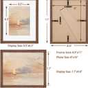 Fun Memories 8x10 Wood Picture Frame, Solid Oak Wood Frame 10x8 for Wall & Tabletop Display, 5x7 Picture Frame with Mat 8x10, 8 x 10 Photo Frame Wood with Tempered Glass, Walnut Color, 1 Pack