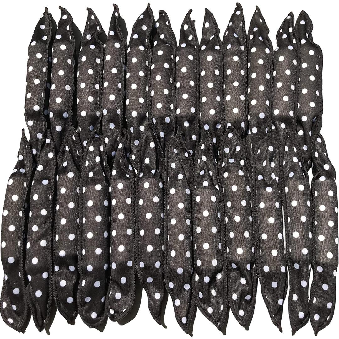40Pcs Soft Curlers To Sleep In Overnight Hair Rollers Curlers For Long Hair Pillow Sponge Rollers For Curly Hairstyle (Black)