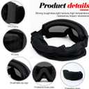 SPOSUNE Airsoft Goggles Anti Fog Army Tactical Goggles with 3 Interchangeable Lens UV400 Protection Airsoft Desert Goggles
