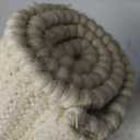 The Knitted Co. Handwoven Wool Doormat - Hand Woven Natural Footmat Rugs- Kitchen Hallway Dining Room (Ivory- 2'x3')