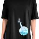 Comfy T Shirts with Breezy-Comfort Fabric Designed for Pregnant Women Perfect as Loose Fit Trendy Summer Tops for Women 2025 (Black, L)