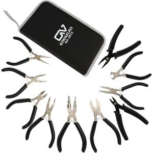 Jewelry Pliers Set, 10 PCS Professional Pliers for Jewelry Making, Repair and Wire Wrapping