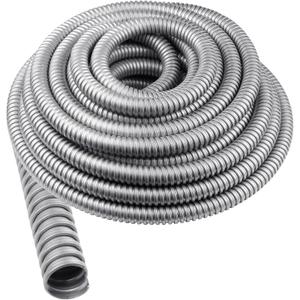 Galvanized Steel Flexible Metal Conduit - Greenfield Electrical Wiring, 3/4" x 25 ft, Corrosion Resistant, Smooth Interior