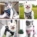 BOOMIBOO Dog Harness with Leash Set, No Pull Adjustable Reflective Step-in Puppy Pet Vest Harnesses for Small Medium Large Dogs and Cats,Pink M