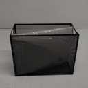 Hanging File Organizer, Letter-Size File Holder with 5 Folders, Modern Metal Mesh Storage Basket, Black and Grey, 12.2 x 9.45 x 5.45 inches