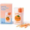 Orange Juice Box Floss Dispenser, Pack Of 4
