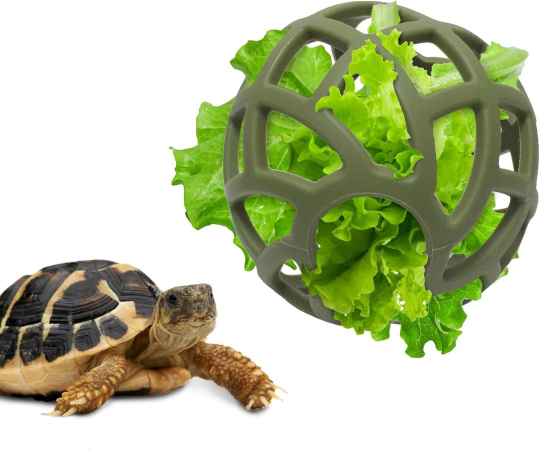 Tortoise Treat Ball Toys, Tortoise Habitat Accessories, Turtle Feeder Ball, Toys for Aquatic Turtle Tank Accessories