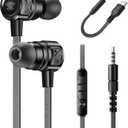 Gaming Earbuds Wired, USB C & 3.5mm Dual Plug in Ear Headphones with Mic and Volume Control for Small Ears, Stereo Bass Noise Isolating Earphones for PC/PS4/PS5/Xbox Series/Switch/Sleep/Sport/Workout