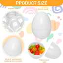 120 Pieces Empty Easter Eggs 2.36" Plastic Easter Eggs bulk for Easter Basket Stuffers Fillers, Easter Hunt, DIY Spring and Easter Decorations Classroom Prizes, Party Favors(White)