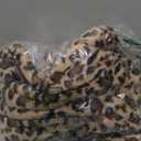 Long leopard suit collar faux fur coat women's casual coat autumn and winter new. (Medium)