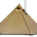 4 Persons 5lb Lightweight Tipi Hot Tents with Stove Jack, 7'3" Standing Room, Teepee Tent for Hunting Family Team Backpacking Camping Hiking (Olive Drab)
