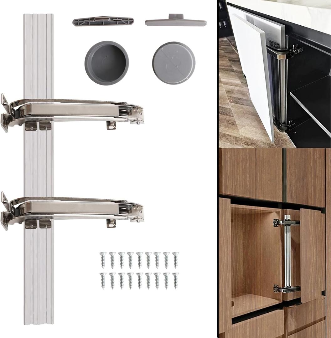 Lateral Opening Door Hinge, 180 Parallel Opening Cabinet Wardrobe Door Sliding, Load-Bearing 15.4lb Heavy Duty Hinge