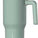 Hydrapeak Voyager 25 Oz Stainless Steel Tumbler with Handle, Insulated Water Bottle With Straw & Lid, Cupholder Friendly Reusable Travel Mug (Seafoam)