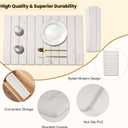 Stone Drying Mat for Kitchen Counter, 24"(L)16"(W), Collapsible Quick Dry Stone Dishes Mats, Absorbent Diatomaceous Earth Mats for Kitchen, Bathroom