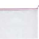 2 x Mesh Zipper Pouch Bag, A3 Zipper File Bag for Organizing Storage, Waterproof, Pink, 17" x 12"/44cm x 32cm