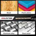 13PC 1/16" Titanium Coated Twist Hex Shank Drill Bit Set, 135 Degree Tip HSS Drill Bit Sets, Impact Driver Drill Bits for Wood, Steel, Metal, Plastic with Quick Change Design