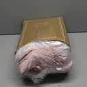 Boho Comforter Set Twin Size Striped Pleats Bohemian Seersucker Bedding Set All Season Soft Cozy 2 Pieces Quilt with 1 Pillowcase(68"X90" Blush Pink)