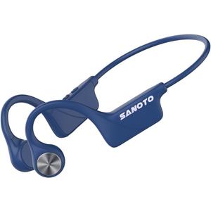 SANOTO Bone Conduction Headphones Bluetooth 5.3, Open Ear Headphones Wireless Bluetooth with 8 Hours Playtime Long Battery Life,IPX5 Waterproof Sports Headphones for Running, Cycling, Training