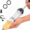 200CC Automotive Fluid Extractor Pump, Premium Manual Extraction & Fill Pump with 2 Hoses, Oil Syringe with Powerful Suction, Fluid Oil Change Evacuator