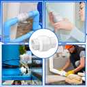 Geetery 1 Pcs 2 Inch PVC Slip Swing Check Valve No Spring Back Flow Preventer Valve White No Return Silent Backflow for Backflow Prevention, Reduces Water Hammer Noise