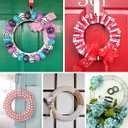 6 Pack Metal Wreath Frame - 20 Inch Wreath Form with 6 Pcs Adhesive Hooks and 38 Yard 22 Gauge Paddle Wire