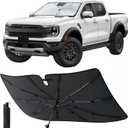 EcoNour Umbrella Windshield Sun Shade for Car | Foldable UV Blocker Front Windshield Sunshade | Umbrella Shade Accessories with Storage Pouch | Full Size SUVs & Pickup Truck & Van | Large - 61"x35"