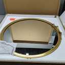 Round Gold Mirror - Modern Wall Mounted Mirror with a Bow Design: 28"x28" Large Matt Gold Antique Wall Decor - Elegant Clean Ornate for Entryway/Fireplace/Bathroom/Hallway