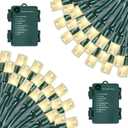 Battery Operated Christmas Lights, 33 FT 100 LED Mini String Lights with Timer and 8 Modes, Green Wire Outdoor Waterproof String Lights for Indoor Holiday Party Garden Decor, Warm White 2 Pack