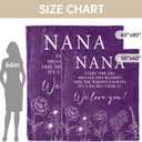 Nana Gifts, Birthday Gifts for Nana from Grandkids, to My Nana Nanny Grandma Soft Throw Blanket for Christmas 60" x 80", Purple
