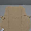 MakeMeChic Women's Tie Side Sweater Vest Tops Split Hem Knitted Sleeveless Crew Neck Tank Fall Top Khaki X-Small