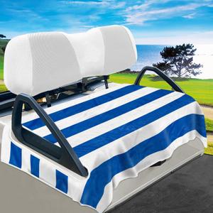 YOKYHOM Golf Cart Seat Covers, Classic Style Golf Cart Seat Towel Blanket Keeps Seat Comfortable and Clean, 100% Microfiber, Suits Yamaha, EZGO, Club Car and More 2-Seat Golf Carts, 51''x 31'' (Blue Light)