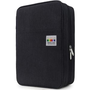 YOUSHARES Big Capacity Colored Pencil Case - 300 Slots large Pen Case Organizer with Multilayer Holder for Prismacolor Colored Pencils & Gel Pen (Black)