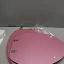 Elongated Toilet Seat Wood Toilet Seat Prevent Shifting with Zinc Alloy Hinges American Standard Size Toilet Seat Easy to Install also Easy to Clean (Elongated,Sparkling Pink)