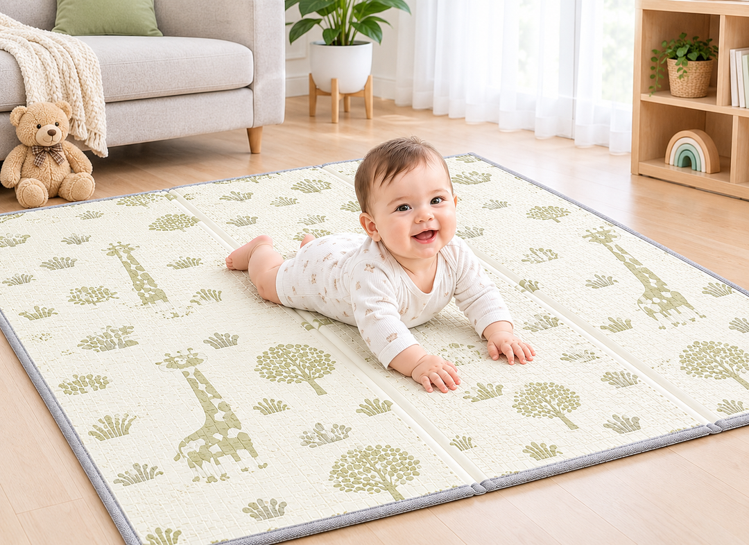 Baby Play Mat, 59 x 79 Inch Foldable Play Mats for Babies and Toddlers, Waterproof & Anti-Slip Portable Floor Mat for Playpen with Travel Bag