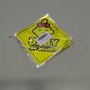 9 x 2-Pack Baby On Board Sign Stickers - Cute & Essential Baby Gift - Bright Yellow, Safety Signs for Car, Truck, Van, Bumper - 5"x5" (Quiet baby-G)